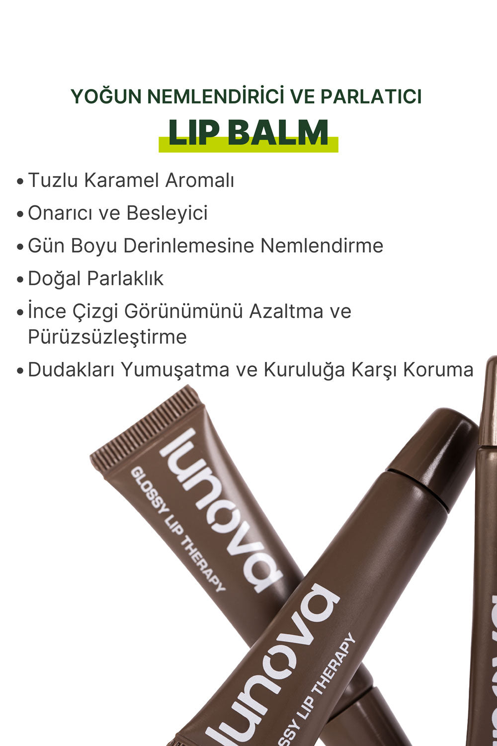 Aromasız ve Tuzlu Karamel Aromalı Lip Balm İkilisi