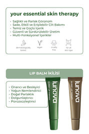Aromasız ve Tuzlu Karamel Aromalı Lip Balm İkilisi