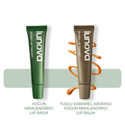 Aromasız ve Tuzlu Karamel Aromalı Lip Balm İkilisi